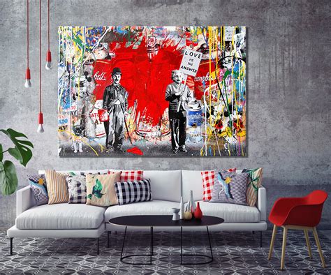 banksy canvas wall art